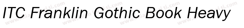 ITC Franklin Gothic Book Heavy字体转换
